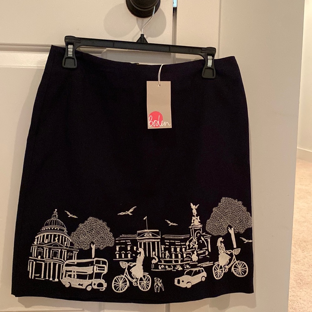 Boden blue skirt, 100% cotton